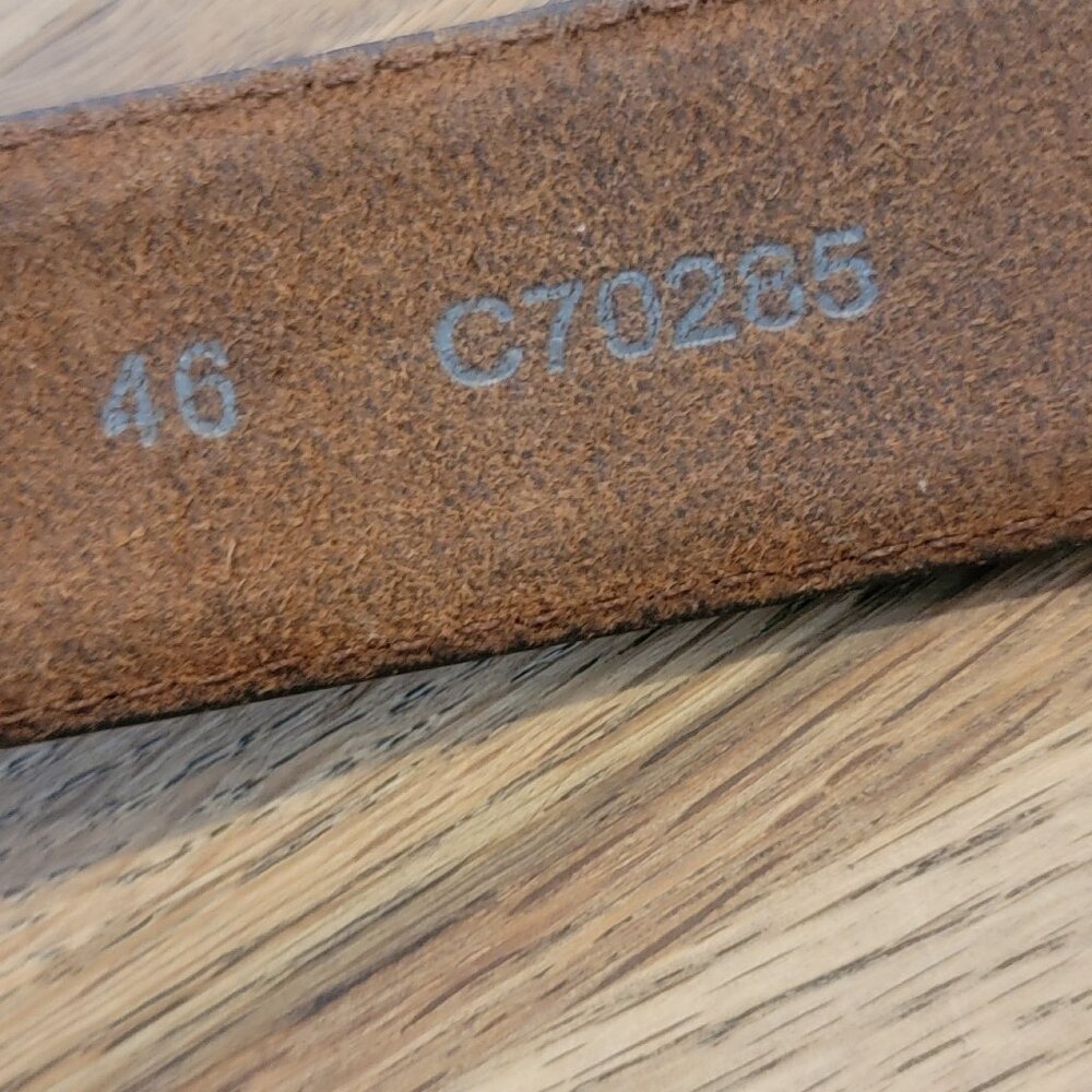 Silver Creek Classics Brown Leather Belt w Silver Hardware C70285 - Picture 11 of 12